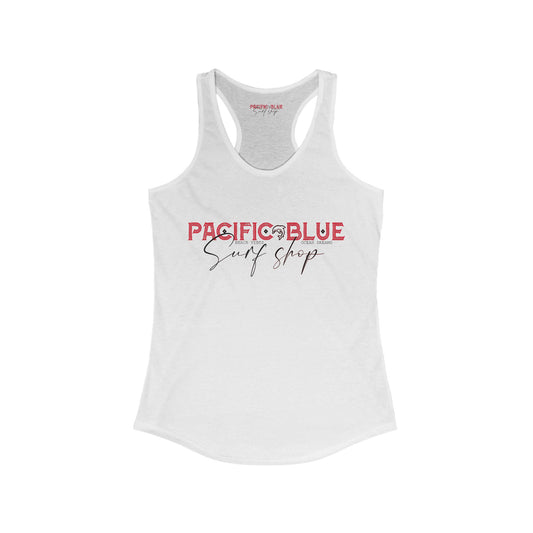Pacific Blue Surf Shop/ Red /WCI Racerback Tank Top