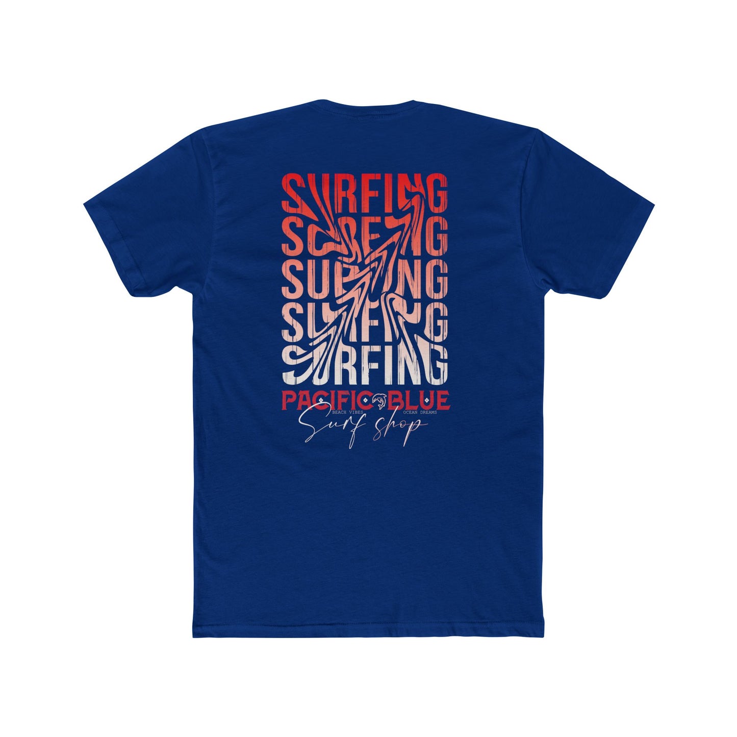 Pacific Blue Surf Shop 3 with Surfing 3 On Back / Surfing on Back  / WCI Tee