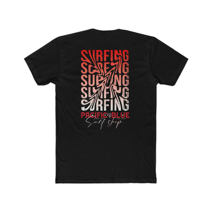 Pacific Blue Surf Shop Sunset/ Surfing on Back  / WCI Tee