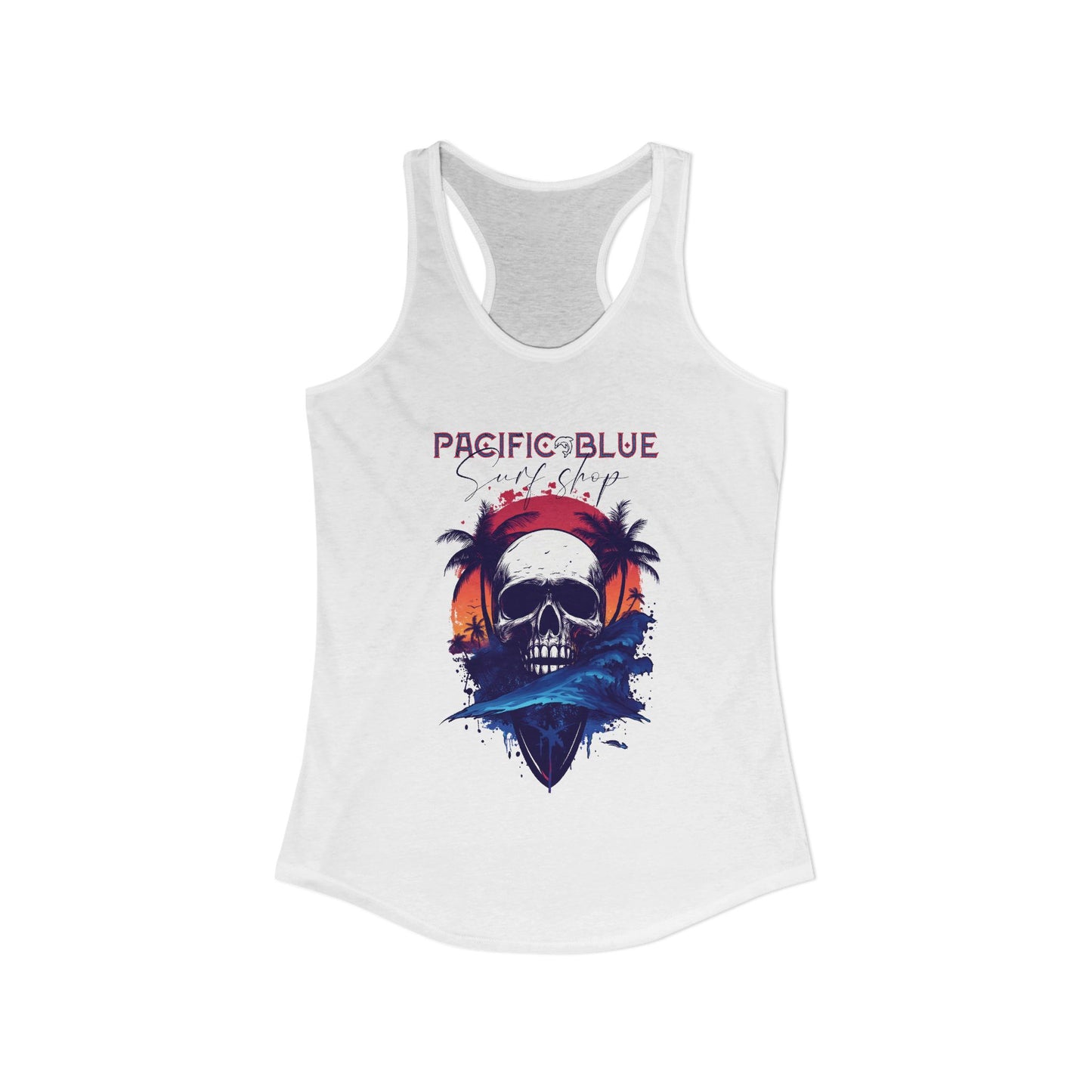 Soul Island 1 /Pacific Blue Surf Shop / Women's  Racerback Tank