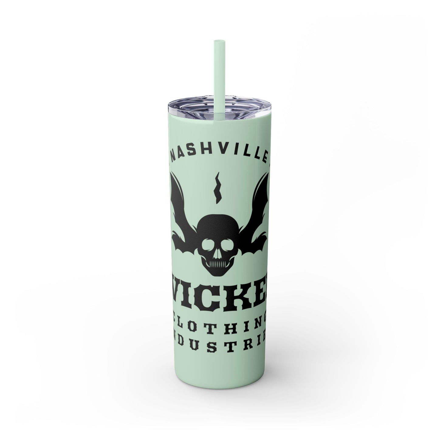 Wicked Nashville /Mint ( Shown)/ Skinny Tumbler with Straw, 20oz