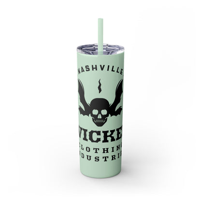 Wicked Nashville /Mint ( Shown)/ Skinny Tumbler with Straw, 20oz