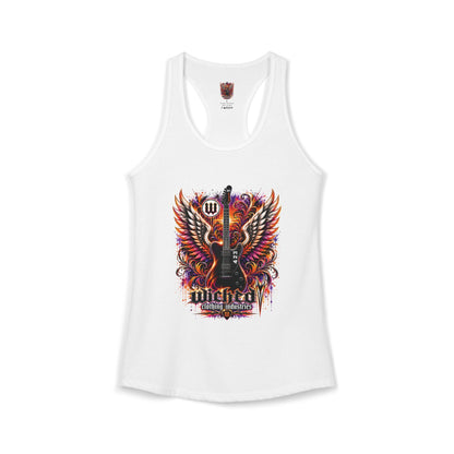 Wicked Clothing Industries "Sunset Reign" Guitar Women's Racerback Tank