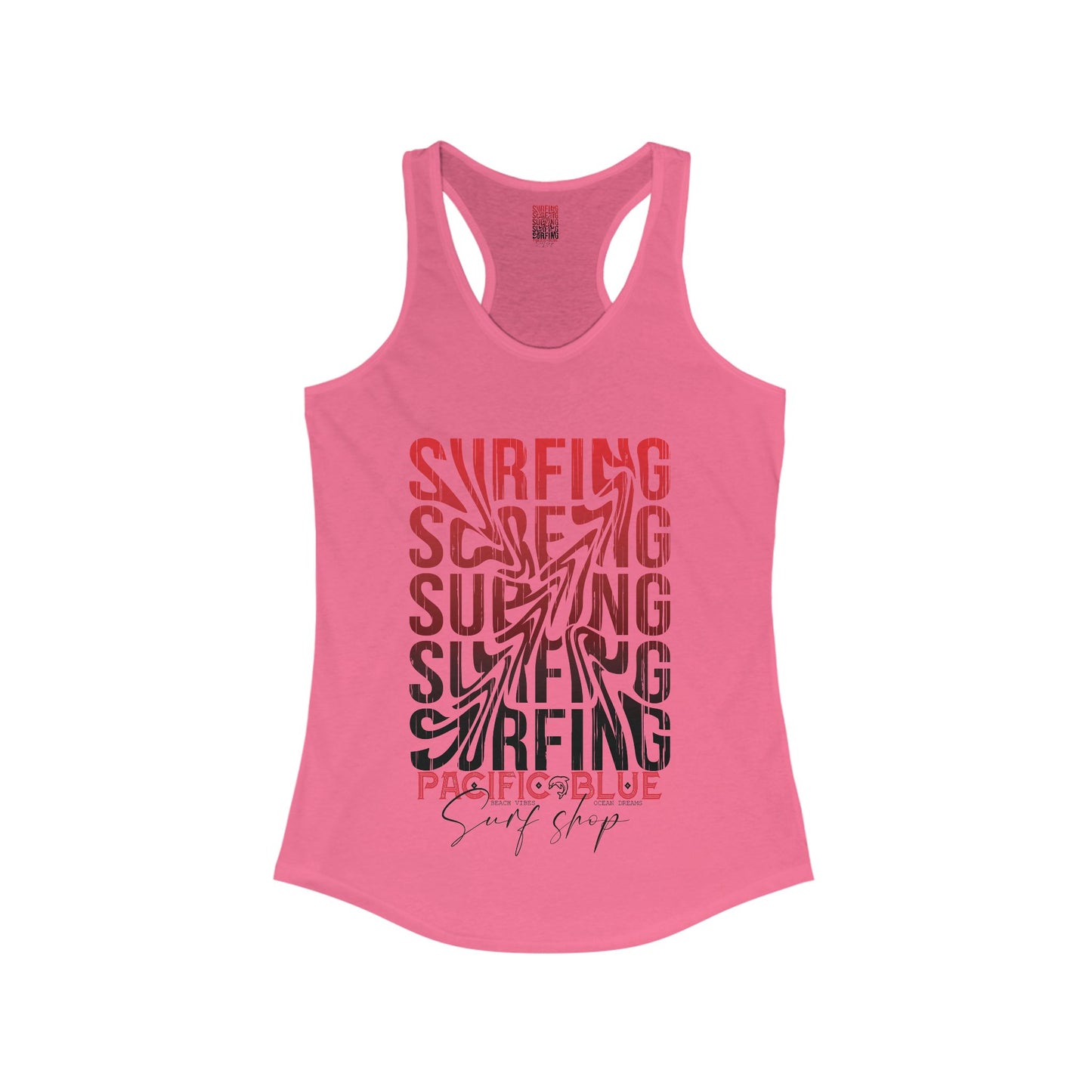 Swirl Surfing 2/ Pacific Blue Surf Shop/WCI   Racerback Tank Top