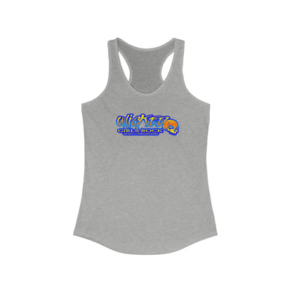 Wicked Girls Rock/ Sunset Colors/ Blue/Yellow/Orange/Women's Racerback Tank