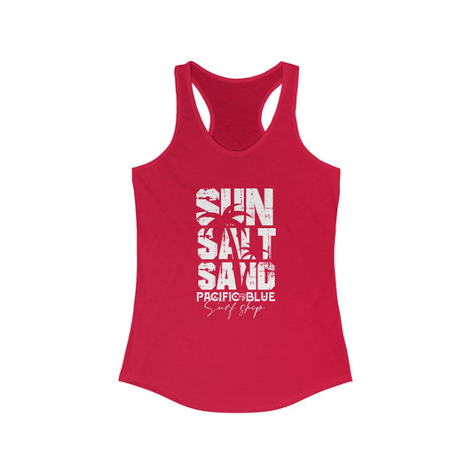 Sun, Salt & Sand /Pacific Blue Surf Shop / Women's Racerback Tank