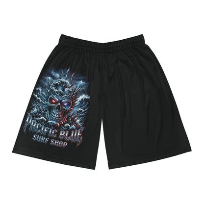 Pacific Blue "Titan" Chrome Skull /Basketball Shorts /WCI