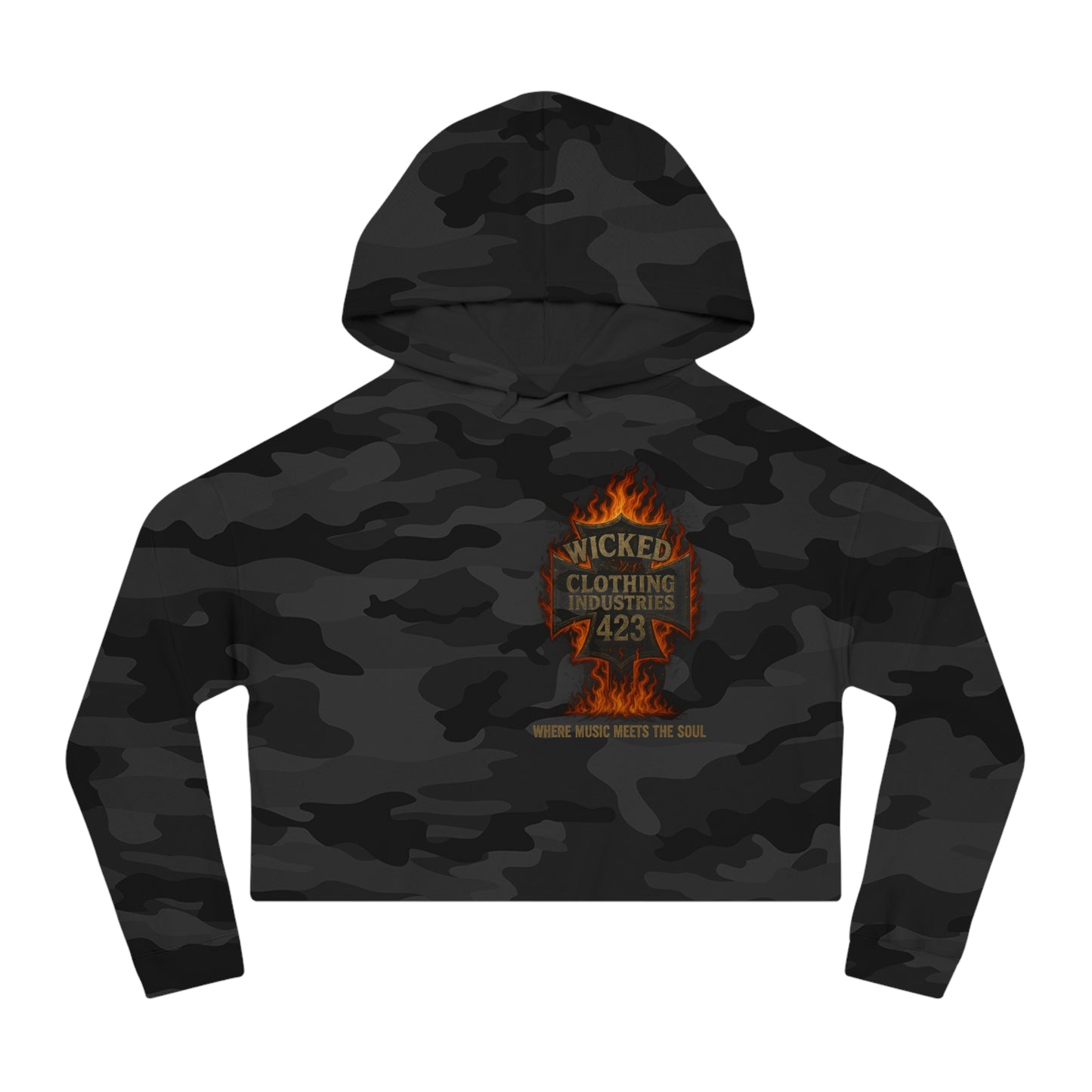 WCI IRON CROSS 423 /Women’s Cropped Hooded Sweatshirt