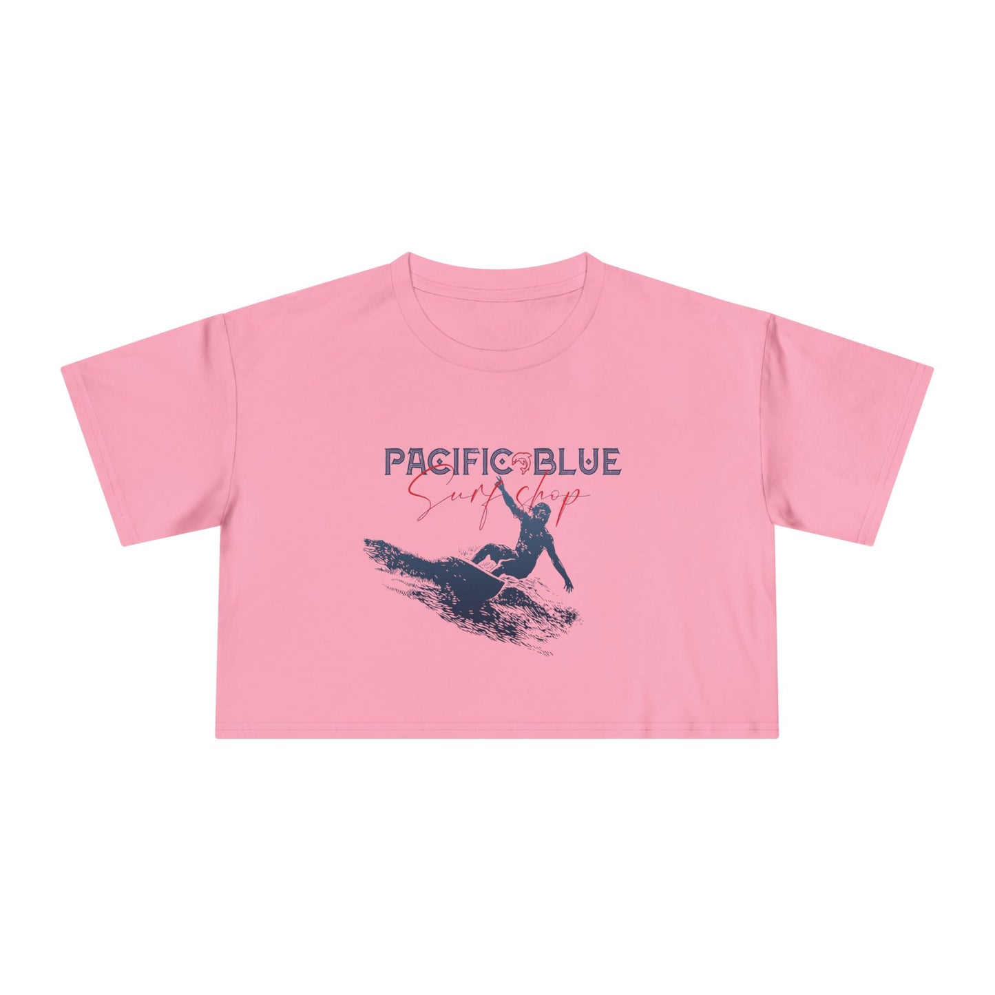 Ocean Breeze/ Pacific Blue Surf Shop/ Women's Crop Tee