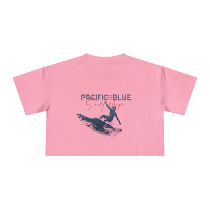 Ocean Breeze/ Pacific Blue Surf Shop/ Women's Crop Tee
