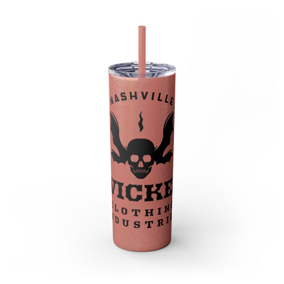 Wicked Nashville /Mint ( Shown)/ Skinny Tumbler with Straw, 20oz