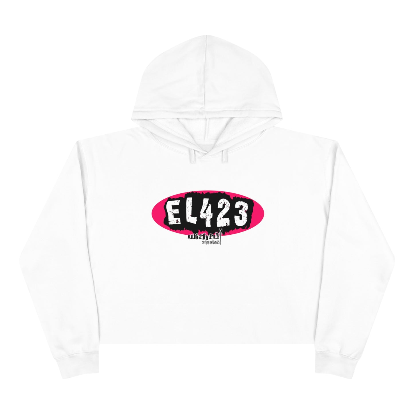 EL 423 Alternative Hot Pink/White Crop Hoodie