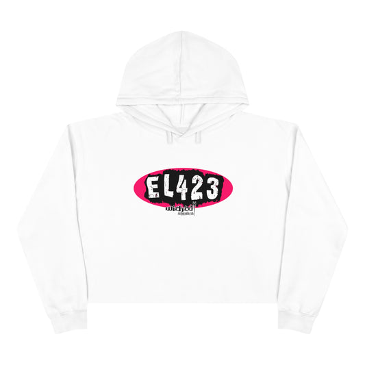 EL 423 Alternative Hot Pink/White Crop Hoodie