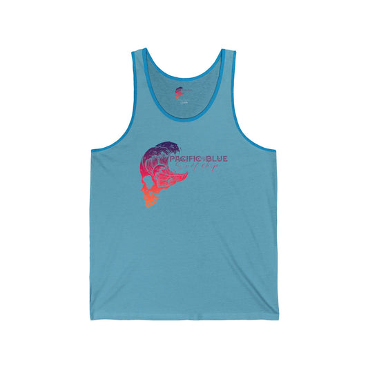 Skull Wave / Violet Rush/ Pacific Blue Surf Shop /WCI/ Tank Top