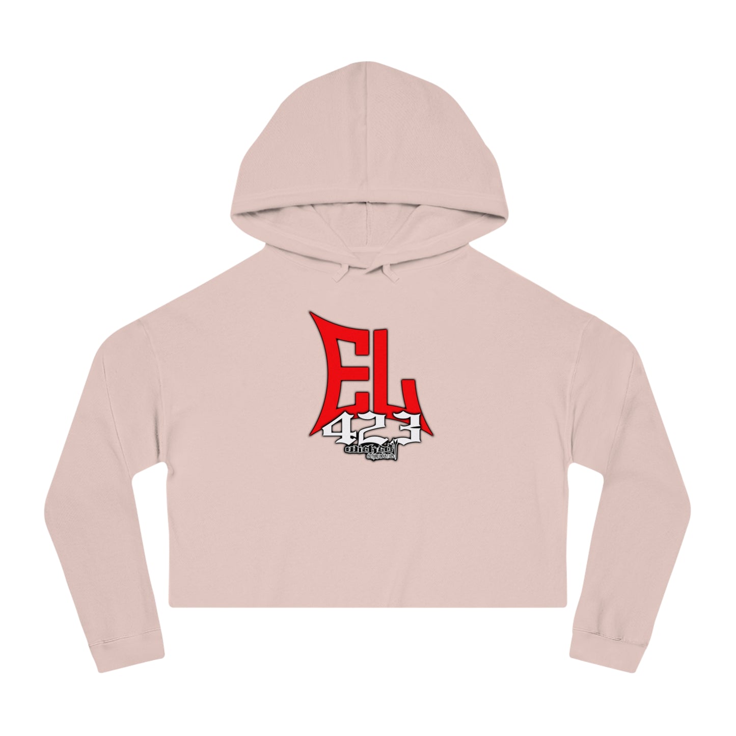 EL423 Red Bold/ Cropped Hoodie