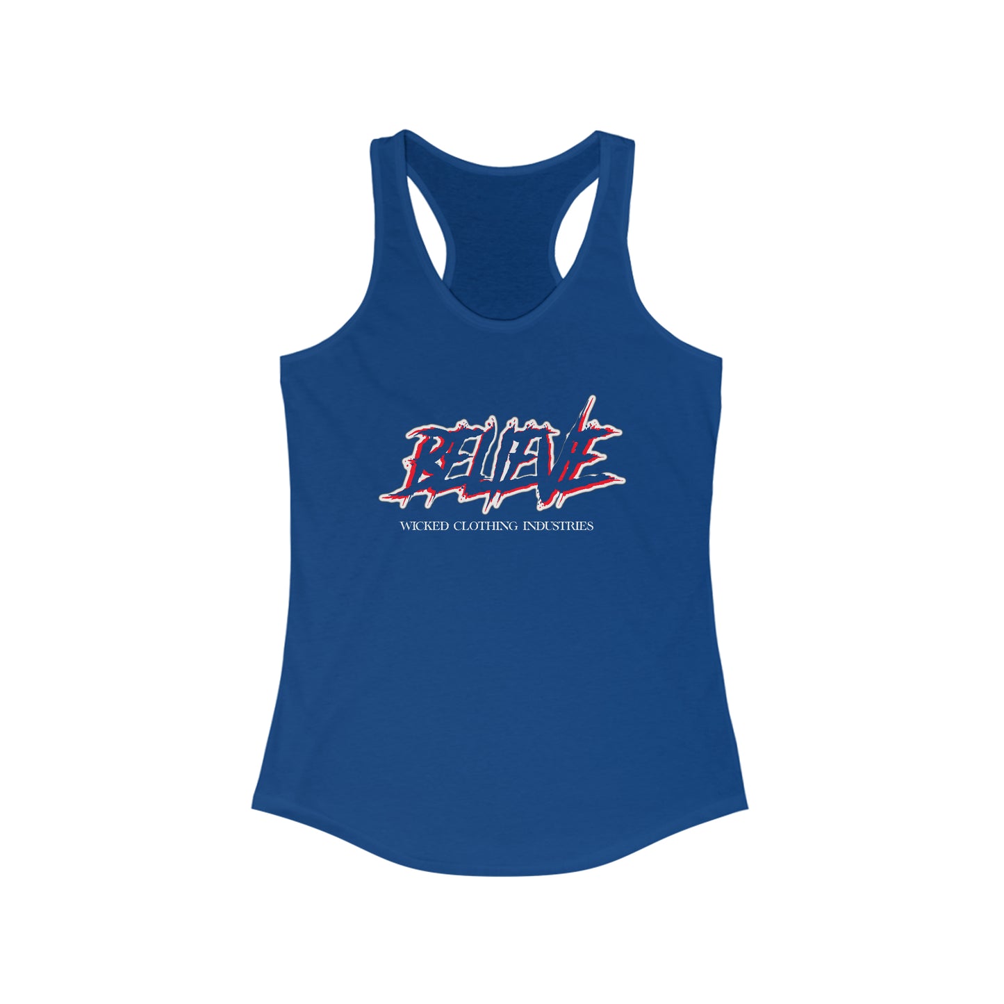 Believe  Racerback Tank Top