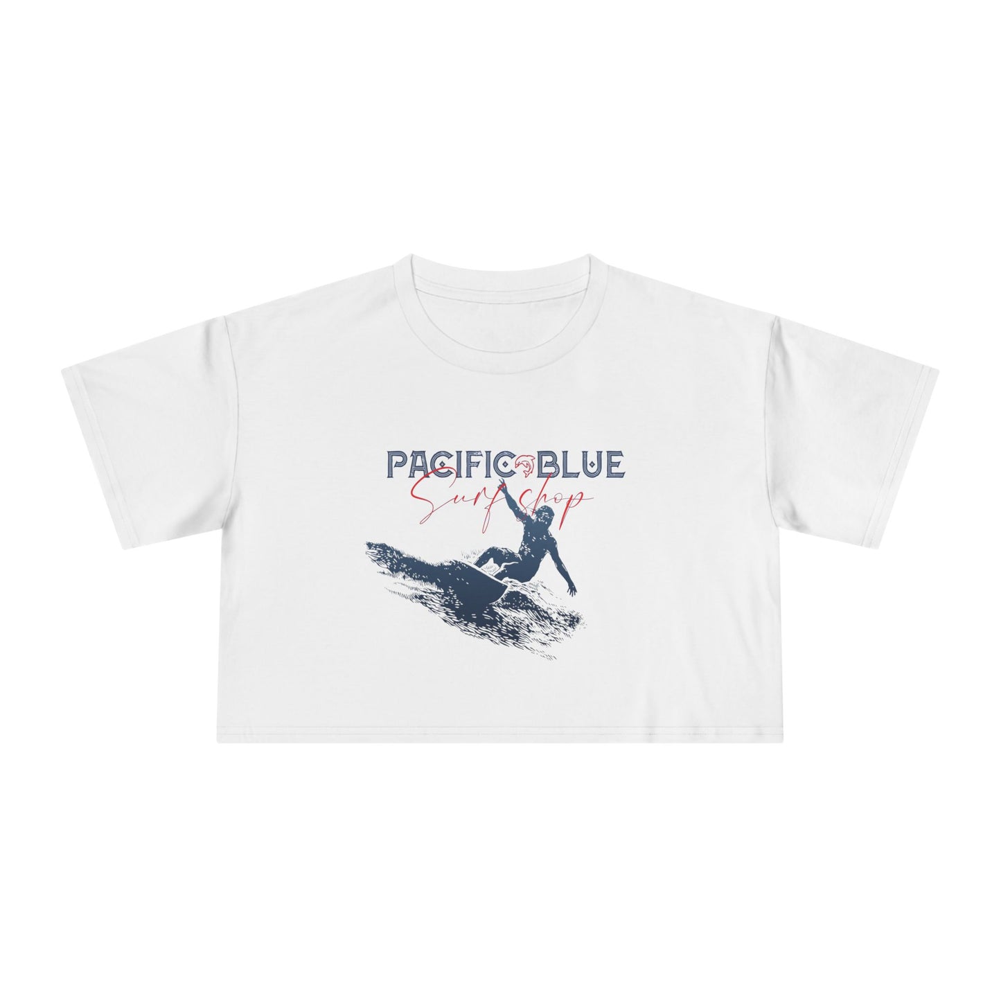 Ocean Breeze/ Pacific Blue Surf Shop/ Women's Crop Tee