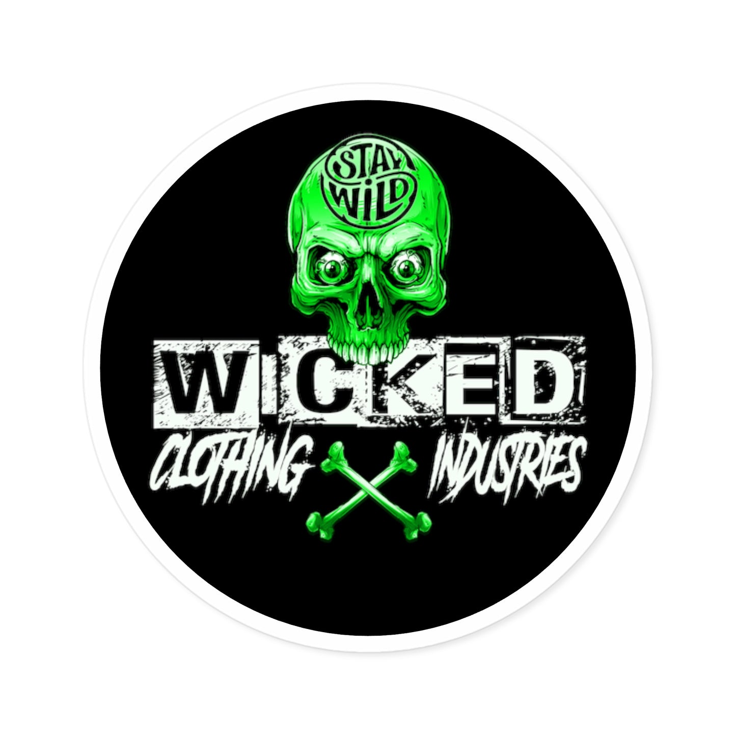 Stay Wild Neon Green WCI  Stickers, Indoor\Outdoor