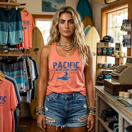 The "Locals Only" Vibe Pacific Blue // Heritage Badge Racerback