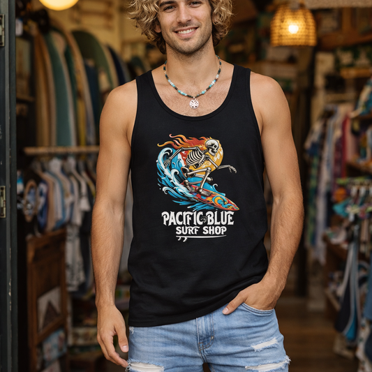 Flaming Shredder // Pacific Blue Surf Tank