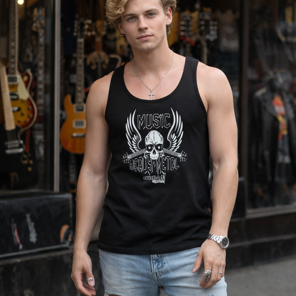 Wicked Metal Winged Skull tank