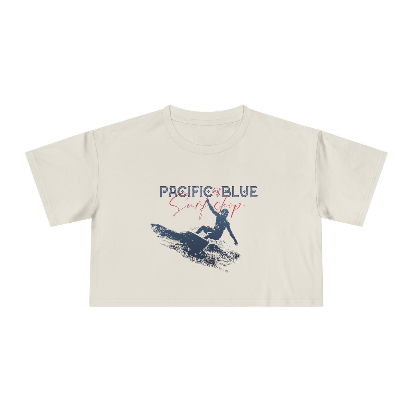 Ocean Breeze/ Pacific Blue Surf Shop/ Women's Crop Tee