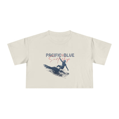 Ocean Breeze/ Pacific Blue Surf Shop/ Women's Crop Tee
