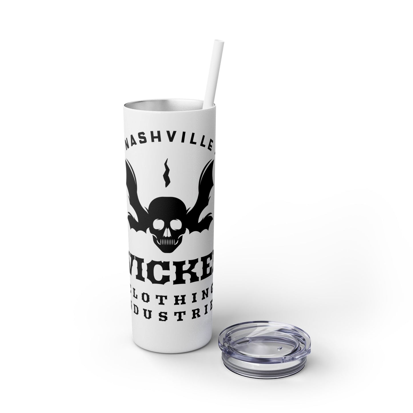 Wicked Nashville /Mint ( Shown)/ Skinny Tumbler with Straw, 20oz