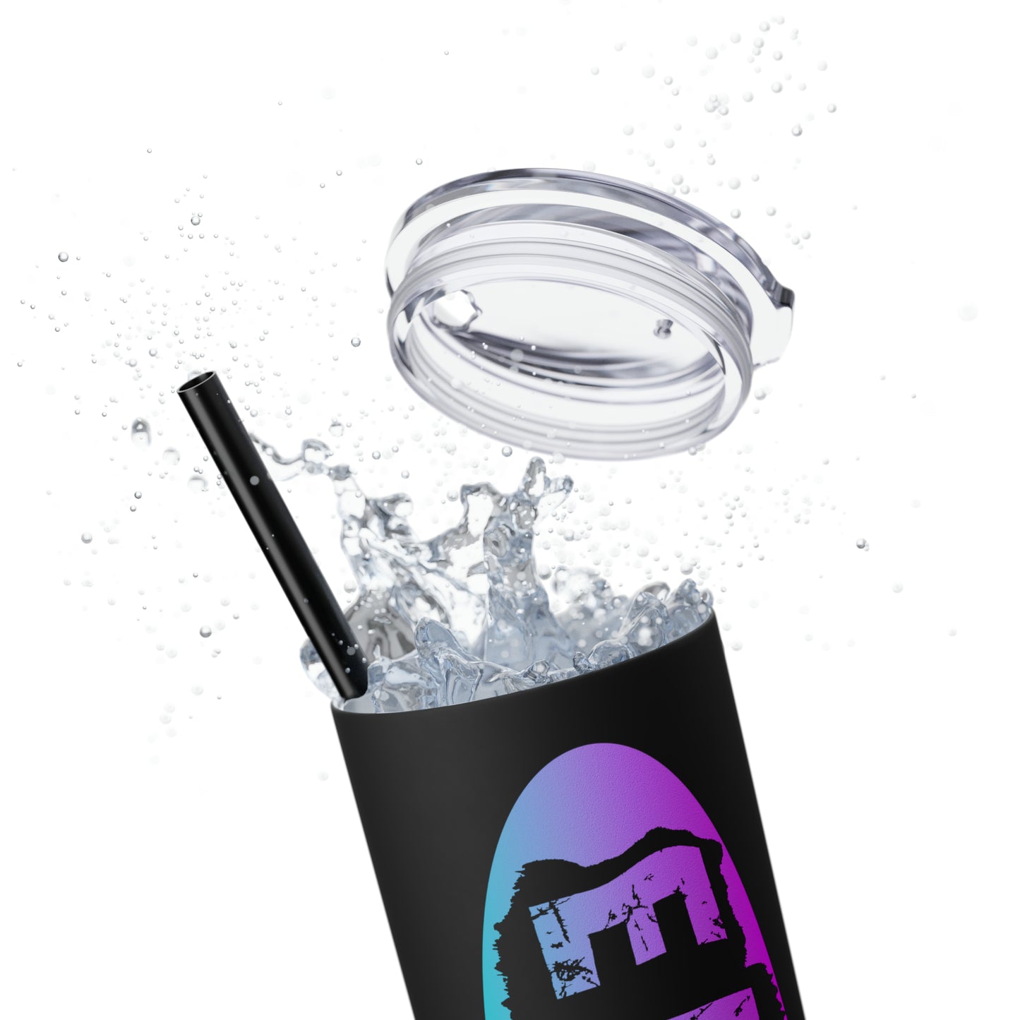 EL 423 Alternative /Berry Color/ Skinny Tumbler with Straw, 20oz
