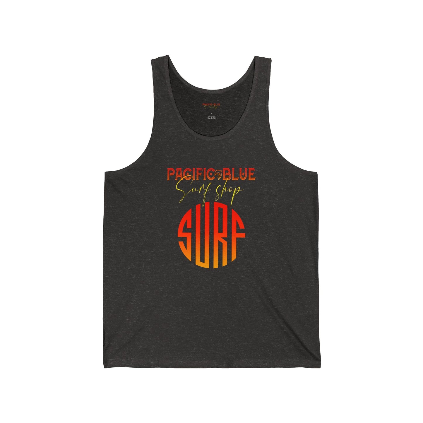 Pacific Blue Surf Shop Sunset Surf 1 / Black  Jersey Tank