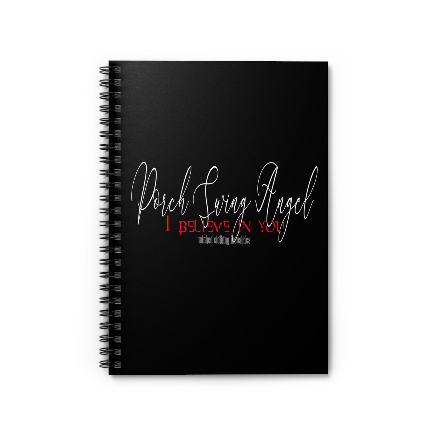 Porch Swing Angel /Black Red - Ruled Line