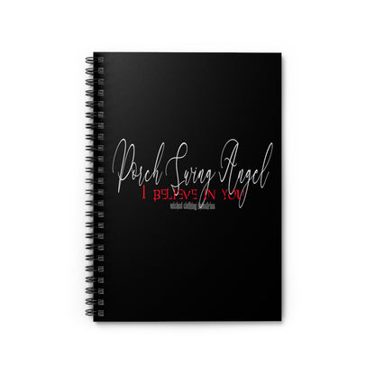 Porch Swing Angel /Black Red - Ruled Line
