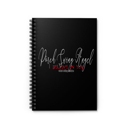 Porch Swing Angel /Black Red - Ruled Line