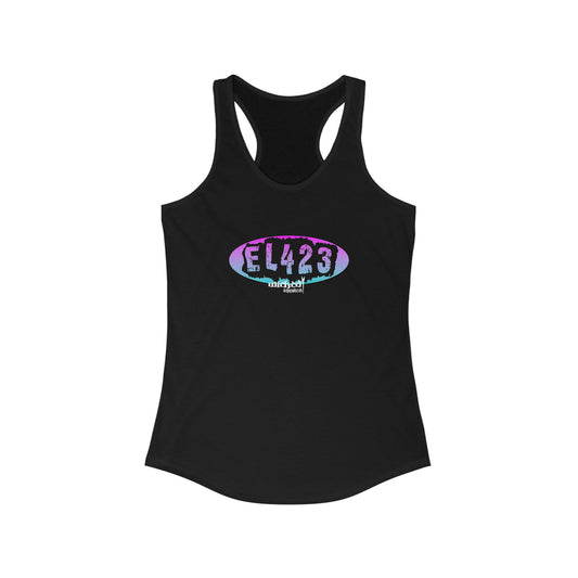 EL 423 Alternative / Berry Color/ Black Racerback Tank Top
