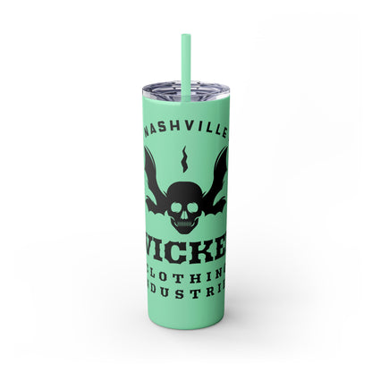 Wicked Nashville /Mint ( Shown)/ Skinny Tumbler with Straw, 20oz