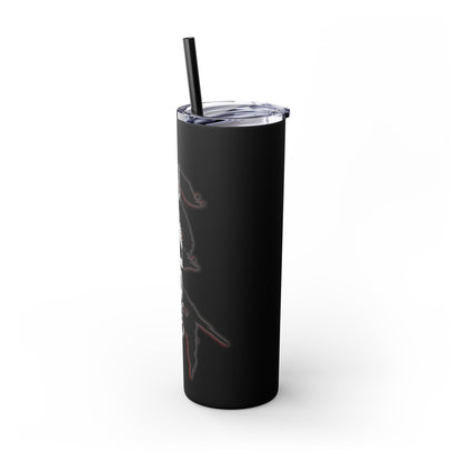 EL423 Wicked Love Red/White / Skinny Tumbler with Straw, 20oz