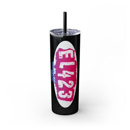 EL423 Alternative Cotton Candy/ Skinny Tumbler with Straw, 20oz