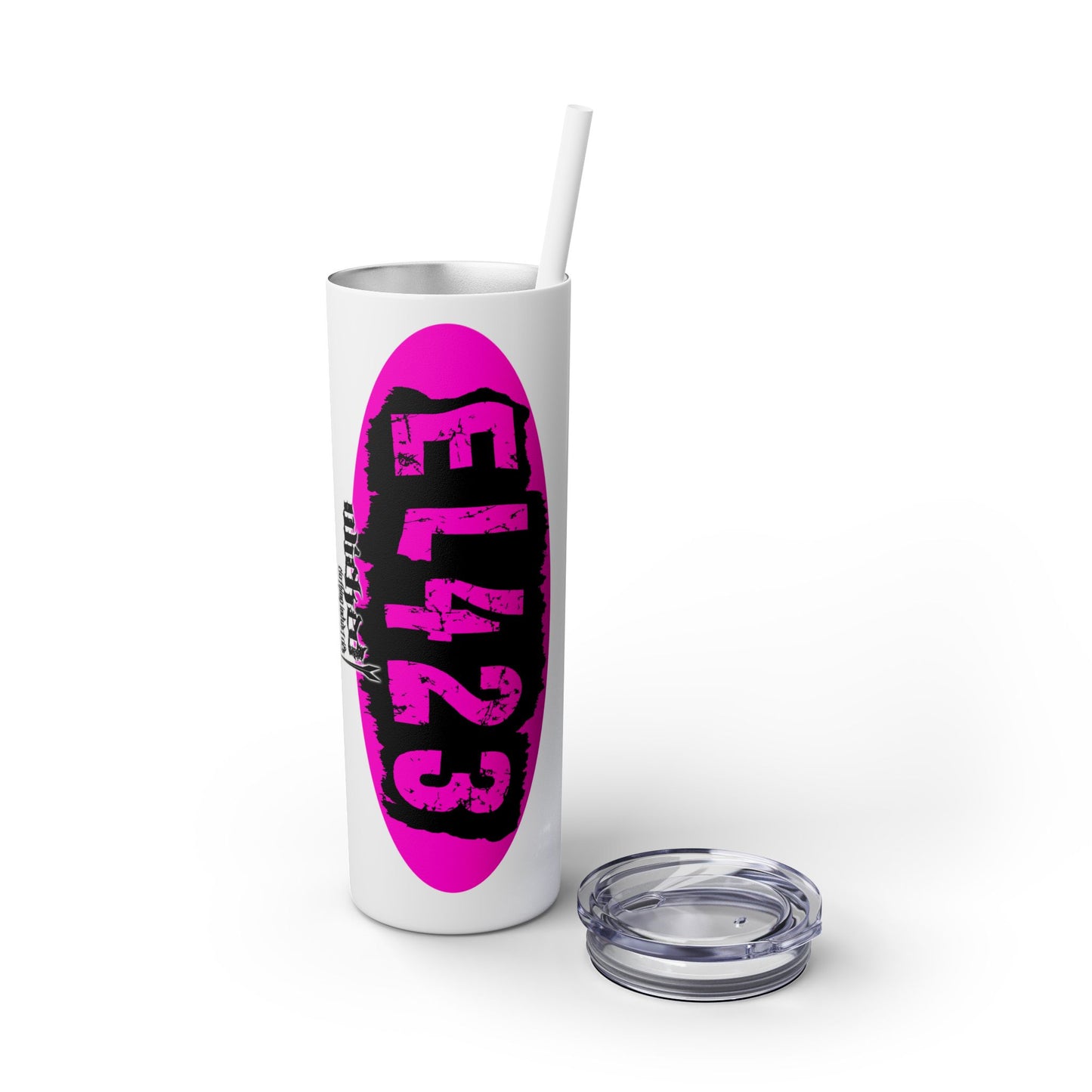 EL423 Alternative Hot Pink 2 / Skinny Tumbler with Straw, 20oz