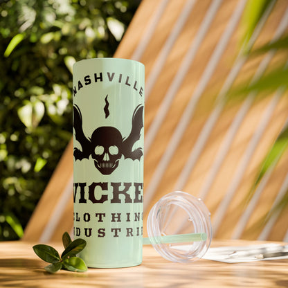 Wicked Nashville /Mint ( Shown)/ Skinny Tumbler with Straw, 20oz