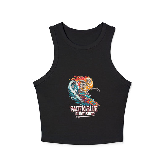 Blaze of the Dead /Pacific Blue Surf Shop / Women's Micro Rib Racer Tank Top