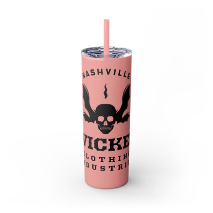 Wicked Nashville /Mint ( Shown)/ Skinny Tumbler with Straw, 20oz