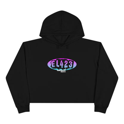 EL 423 Alternative/ Berry Color / Black Cropped Hoodie