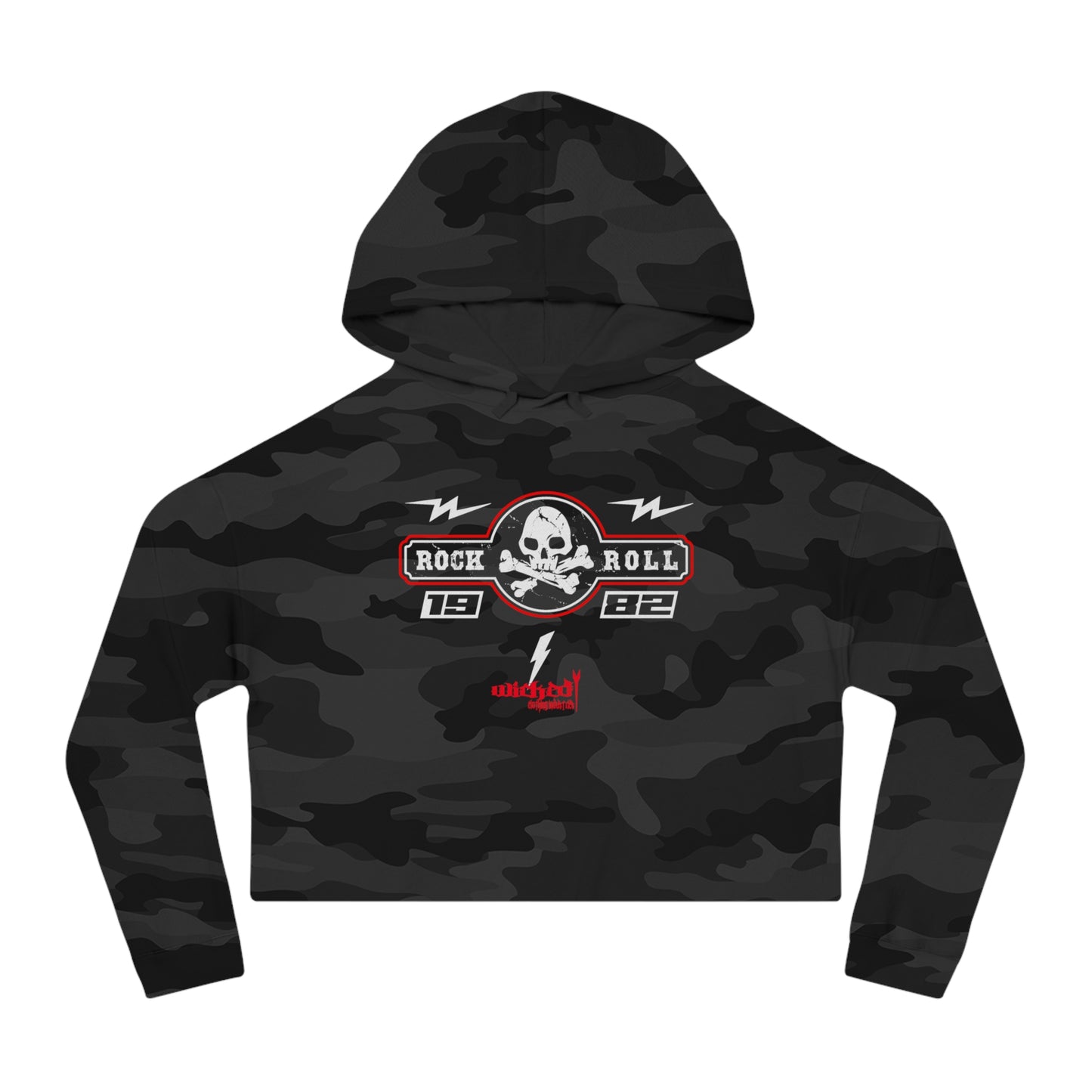 1982 Rock N Roll / Cropped Hoodie
