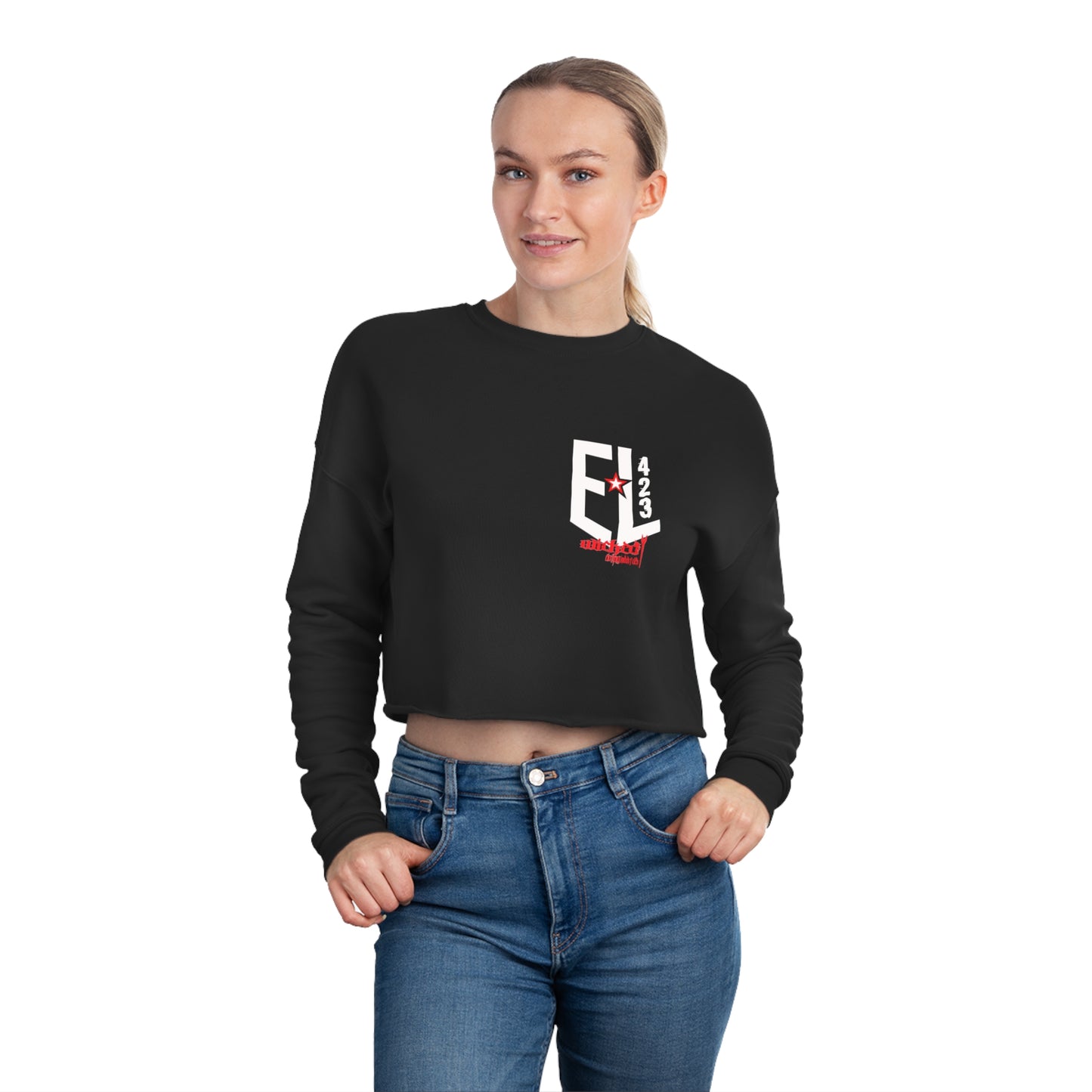EL423 Electric 3D /Women's Cropped Sweatshirt