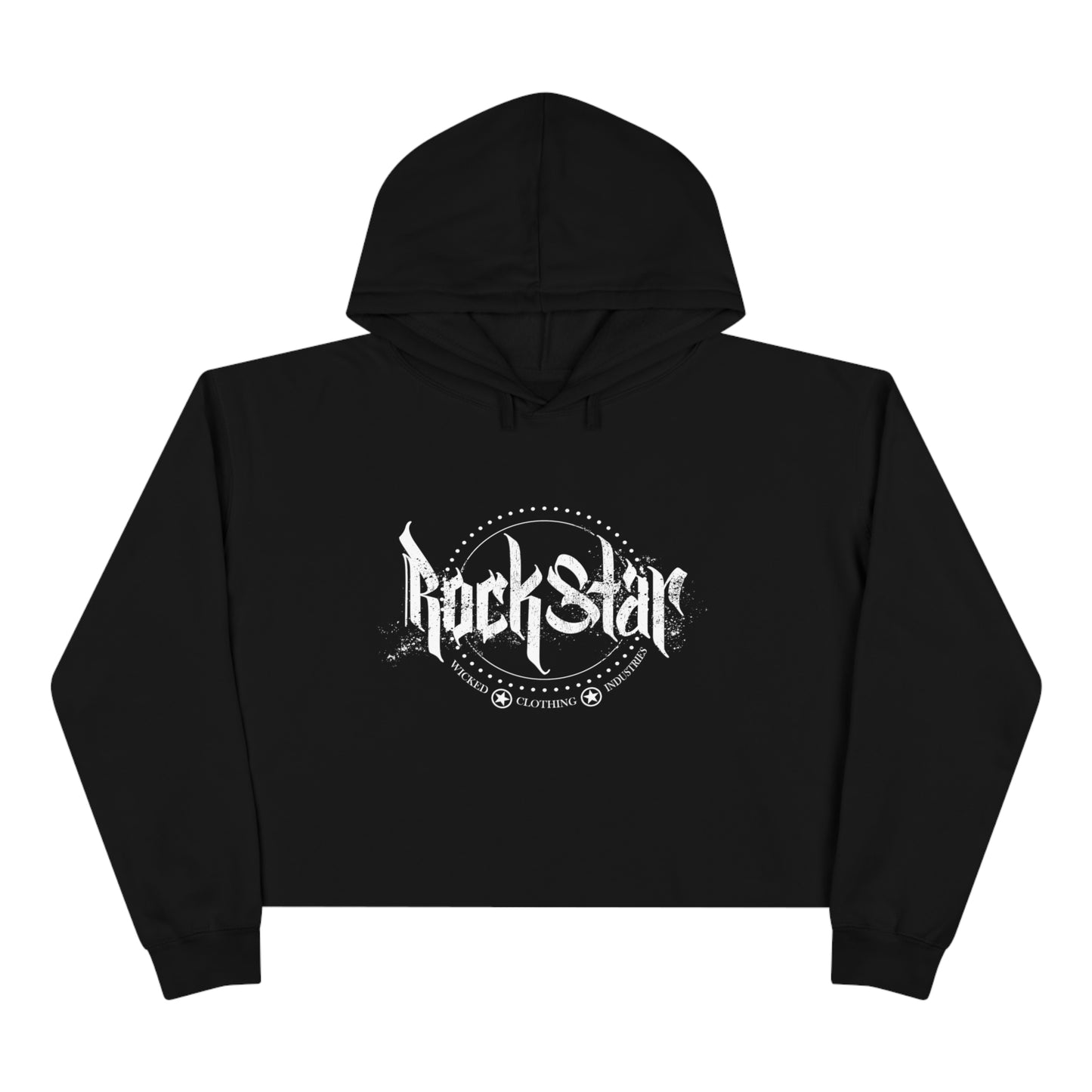 Rockstar/Black/Crop Hoodie