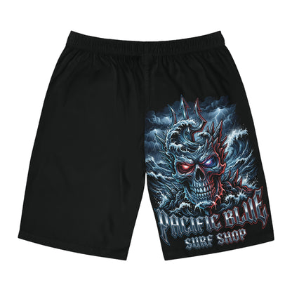 Pacific Blue "Titan" Chrome Skull | Men's Board Shorts