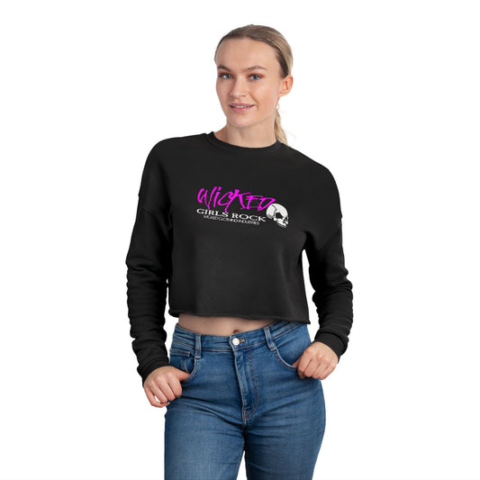 Wicked Girls Rock/ Pink/ Cropped Sweatshirt