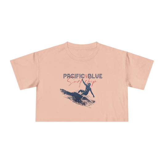 Ocean Breeze/ Pacific Blue Surf Shop/ Women's Crop Tee
