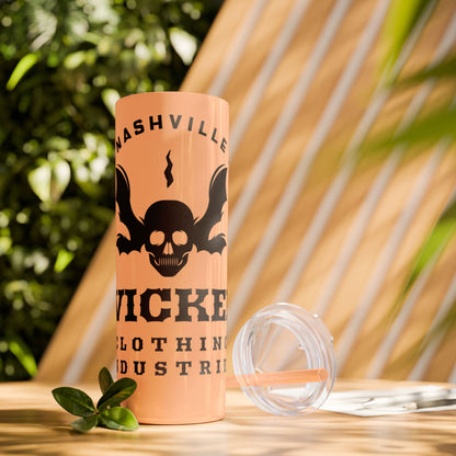 Wicked Nashville /Mint ( Shown)/ Skinny Tumbler with Straw, 20oz