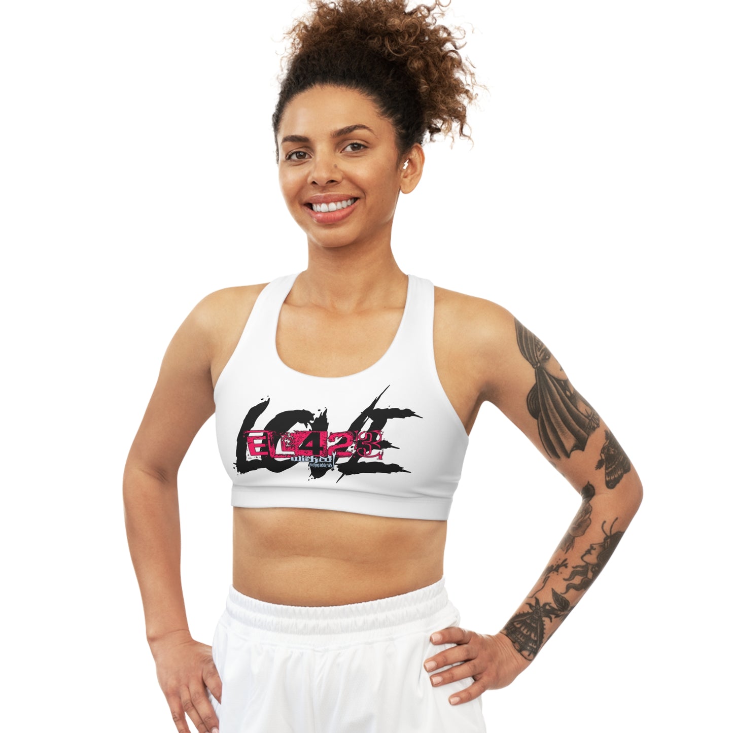 EL423'S Gypsy Love Spell /White Seamless Sports Bra